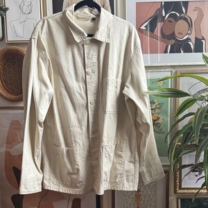 Uniqlo Men's Off-White Shirt Jacket